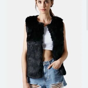 Topshop Faux Fur Gilet Vest size US 4